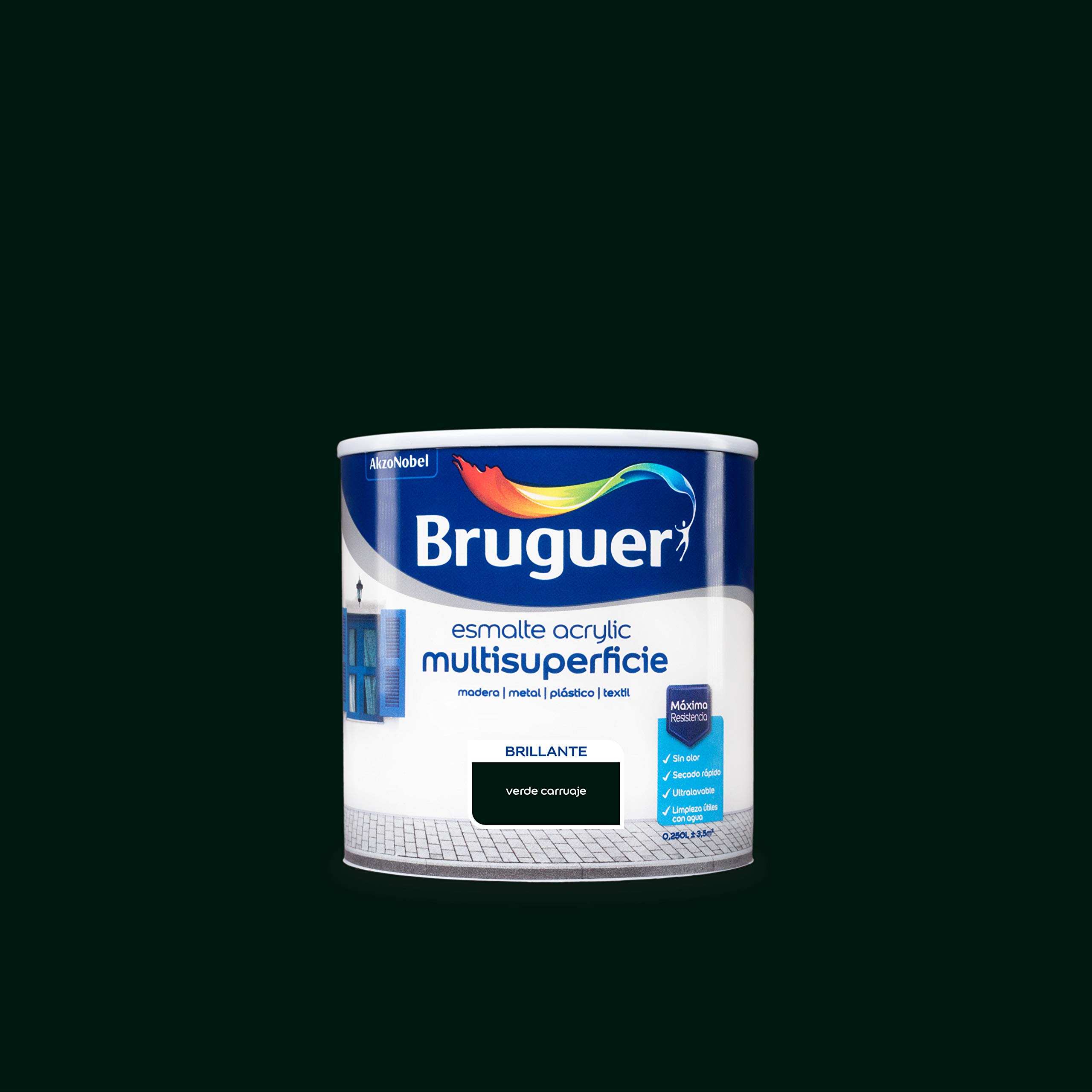 Bruguer Enamel Acrylic Green Carriage 250 ml