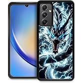 Zeggi for Samsung Galaxy A54 Case 6.4″ with Lightning Dragon Four Corner Airbag Protection Design Soft Silicone Frame Personalized Pattern Case Compatible with Samsung Galaxy A54 for Men