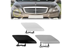 CABOHON Front Bumper Headlight Washer Nozzle Cover Cap Painted for Mercedes Benz E-Class W212 E300 E350 E400 E550 2008-2013 2128600108 2128600208 (Silver,Painted Right Passenger Side)