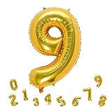 32 Inch Gold Number 9 Balloons Foil Ballon Digital
