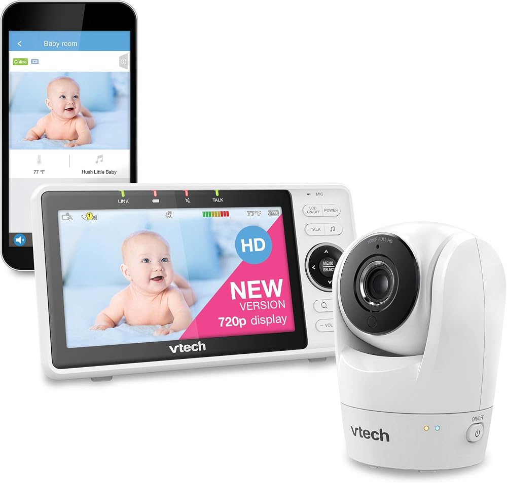 VTech VM901 Smart Wi-Fi Baby Monitor 5 inch 720p Display PTZ 1080p Camera