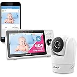 VTech Upgraded Smart WiFi Baby Monitor VM901, 5-inch 720p Display, 1080p Camera, HD NightVision, Fully Remote Pan Tilt Zoom, 