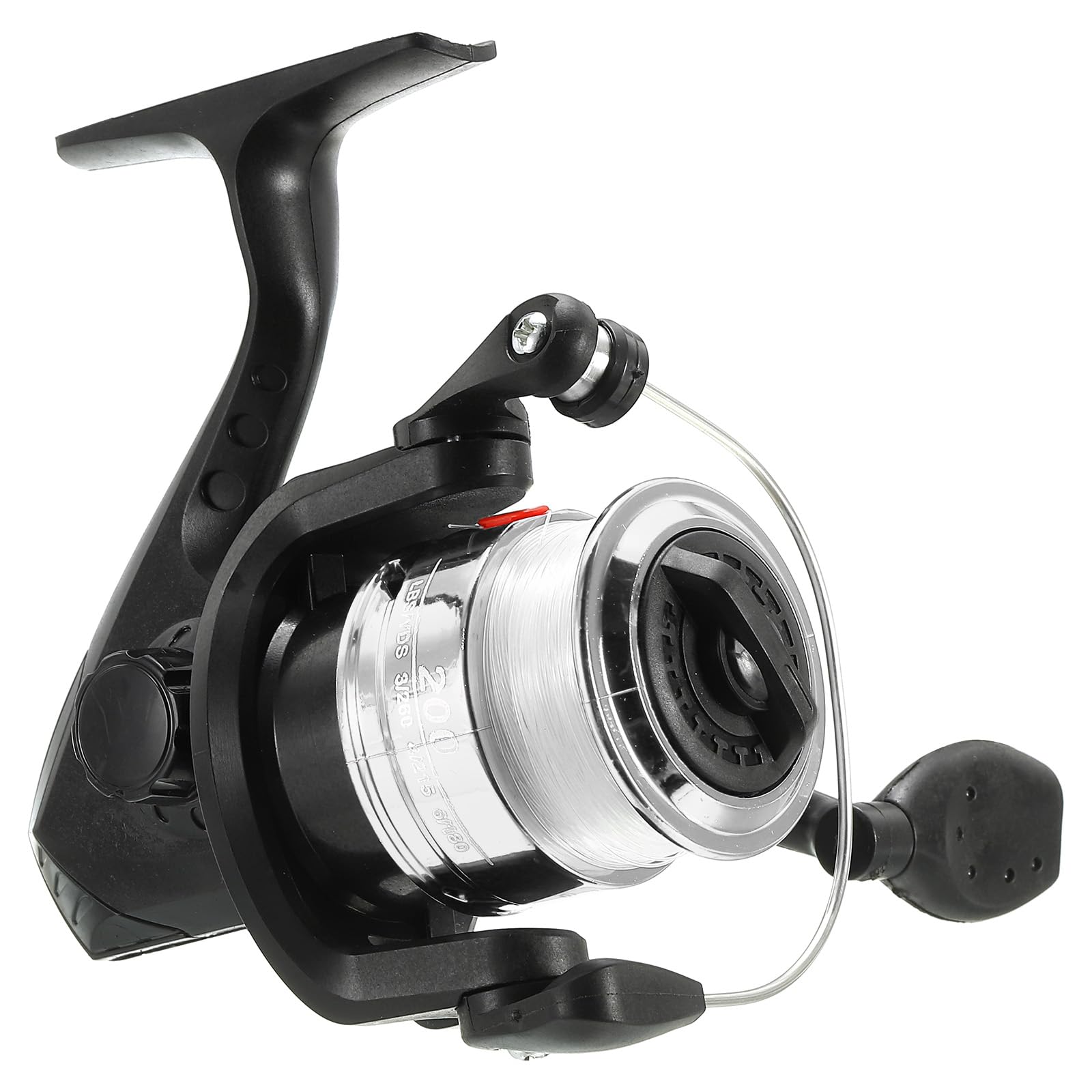 PATIKIL Fishing Reel, Ultralight Saltwater Reel with 60m Fishing Lines Left/Right Interchangeable Handle 5.2:1 Gear Ratio for Freshwater Saltwater Ice Fishing, Black, Silver Tone