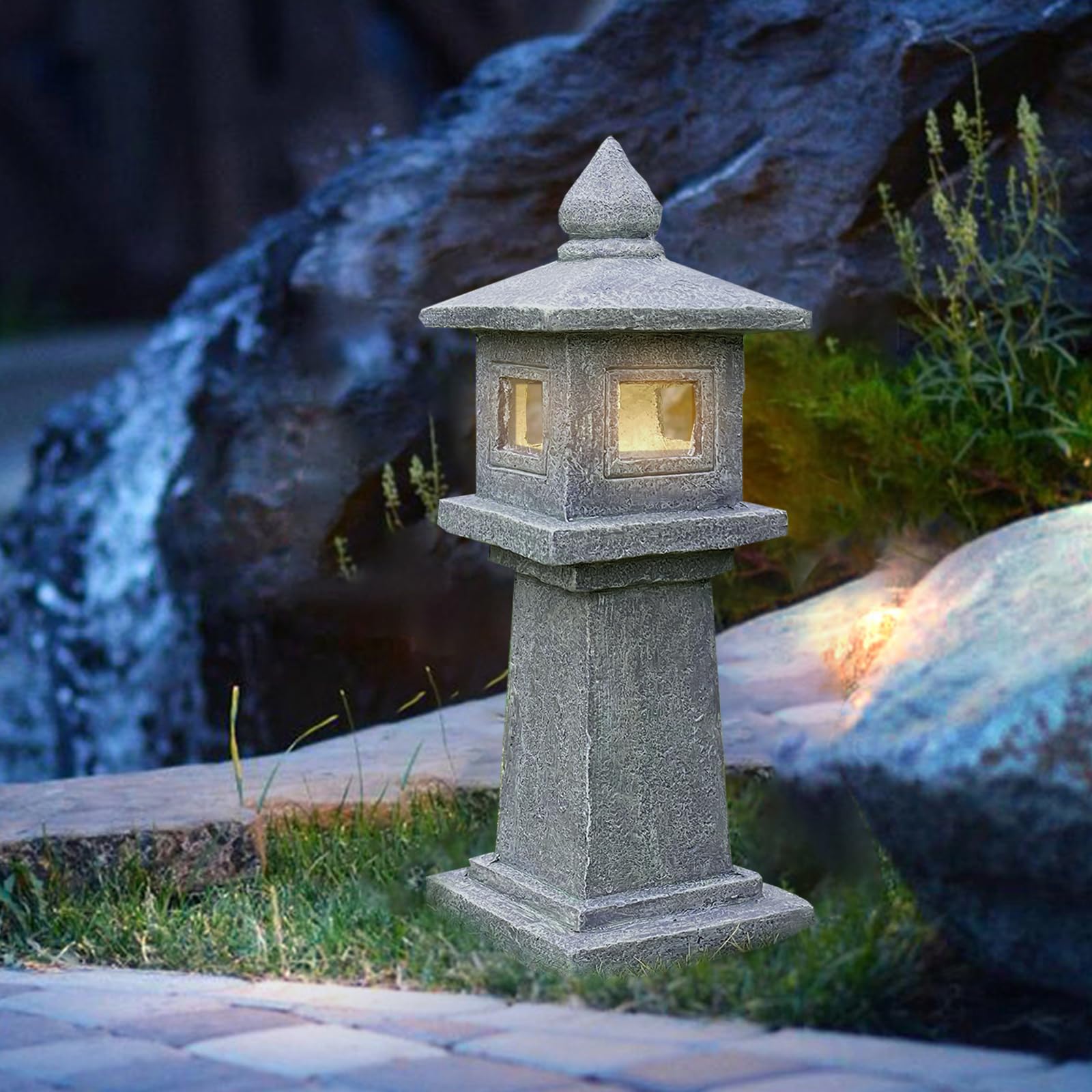 Photo 1 of Solar-Powered Pagoda Lamp