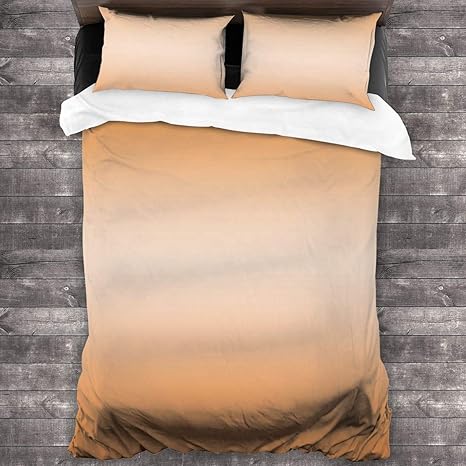 Amazon 布団カバー シングル 3点セット 寝具カバー セット ベッド用 布団用 掛け布団カバー オレンジグラデーション 肌に優しい 寝具カバーセット オンライン通販