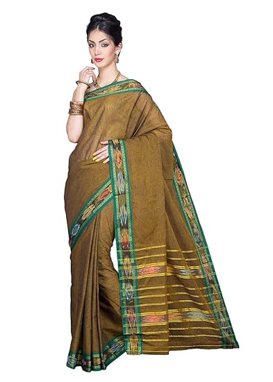 Pochampally Pure Cotton Saree (Green)