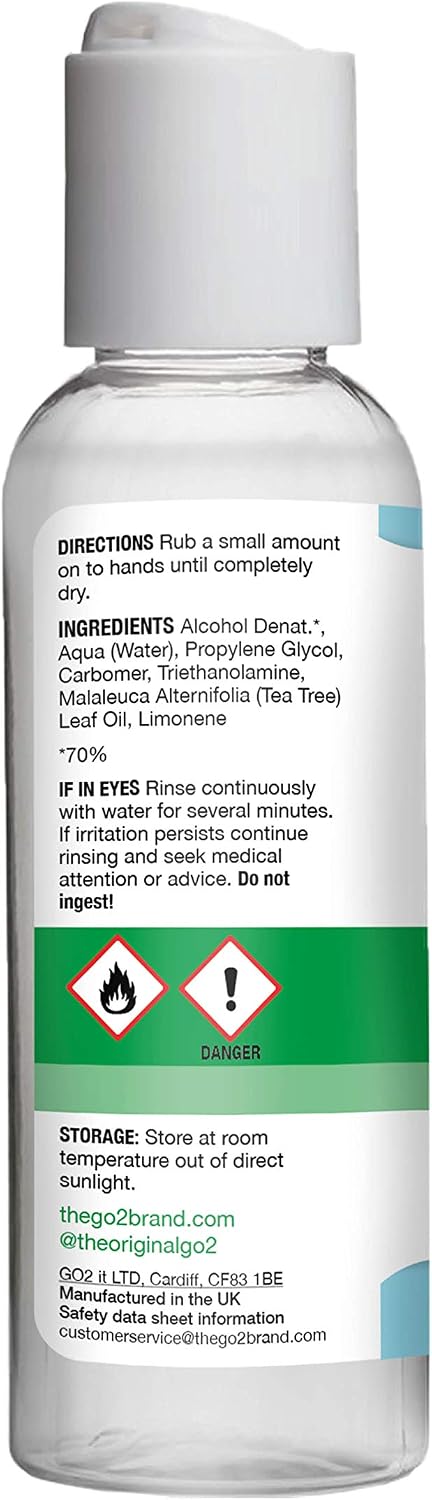 GO2 Antibacterial Hand Sanitizer Gel, 100 ml (Pack of 1) - Image 4