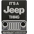 Open Road Brands Jeep Grille It's a Jeep Thing Embossed Metal Magnet