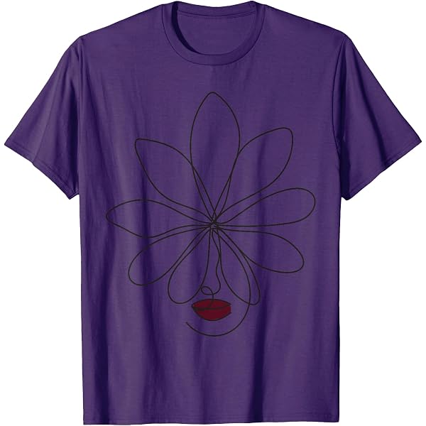 T-shirt con disegno astratto a una linea Face 100 Qualà
