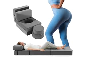 HOMBYS BBL Mattress with Hole After Surgery for Sleeping with Headrest, BBL Chair with Hole for Butt,High Density Foam Multifunctional BBL Bed,BBL Recovery Must Haves,75"x23.6"x6"
