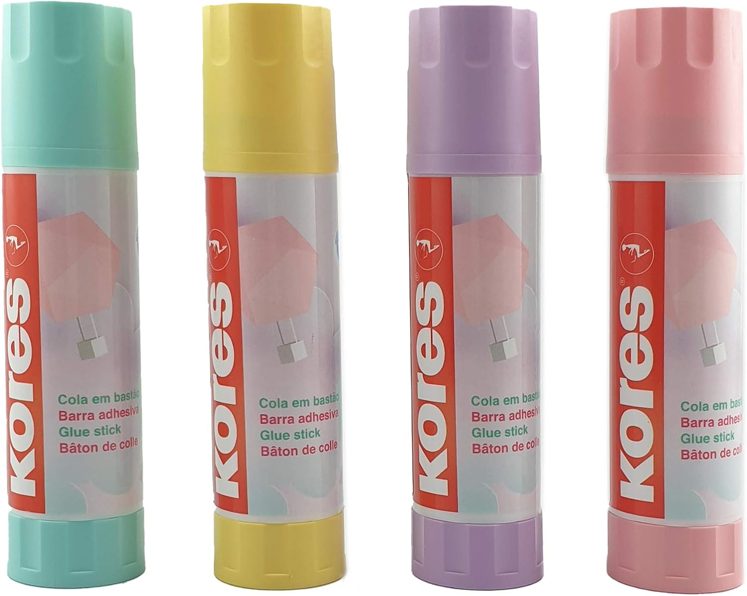 Kores - Pastel Glue Stick, Strong-Hold Adhesive, Safe and Non-Toxic Craft Glue School and Office Supplies, Pack of 2 x 20g,White - Image 4