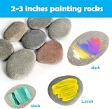 Maridergo 10 Pcs Painting Rocks Smooth Flat River Stones 2-3in 5-8cm view 2