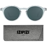 IZIPIZI SUN #D Round Pantos Sunglasses for Men &amp; Women | Shades, Designed In Paris, 100% UV Category 3 Protection, Bio-Based Frame, Grey Lenses