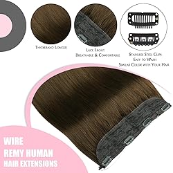 SURNEL Wire Hair Extension Human Hair Invisible