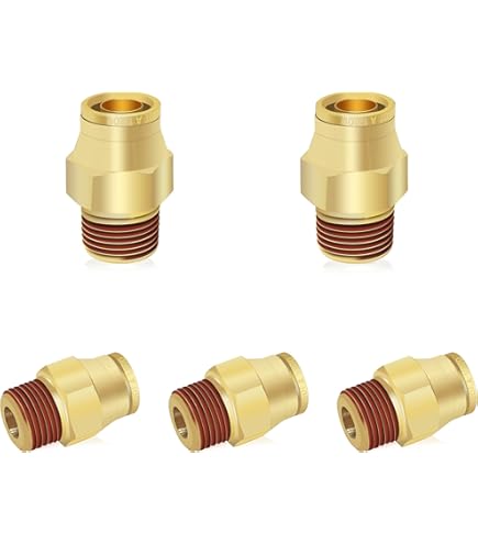 MICTUNING 43 Pcs Brass Dot Air Brake Line Fittings Assortment Kit, Quick Connect & NPT Thread Tube Air Hose Fittings Repair Kit For Truck Or - View #10