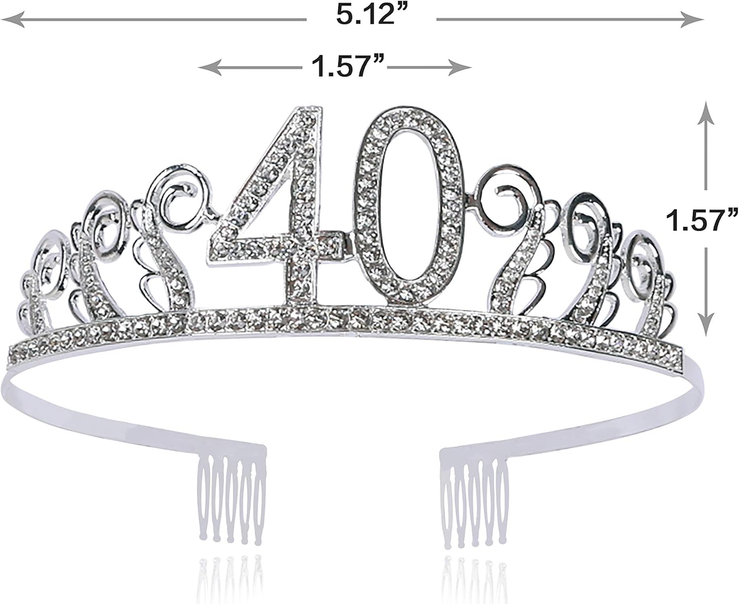 40th Birthday Gifts for Women, 40th Birthday Tiara and Sash, 40th Birthday Party Supplies| 40 & Fabulous Black Glitter Satin Sash, Tiara Birthday Crown, 40th Birthday Party Supplies and Decorations: Health & Personal Care