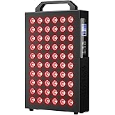 Fumitt Red Light Therapy,Dual Chip Clinical Grade LED Device with LCD Display Timer Near-Infrared Light 630nm 660nm 810nm 830nm 850nm,Ideal for Face,Body,Pain Relief,Skin Health (Black, 60)
