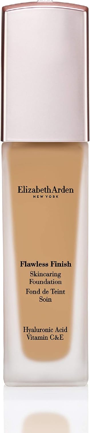 Elizabeth Arden Flawless Finish Skincaring Foundation with Hyaluronic Acid, Vitamins C & E, Longwear Liquid Makeup