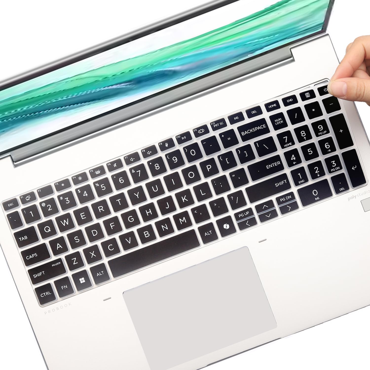 Photo 1 of Keyboard Cover for 2025 2024 HP ProBook 460 G11 /ProBook 465 G11 16-inch Laptop & HP ProBook 460 465 16-inch Laptop Accessories Protective Keyboard Cover Skin US Layout-Black