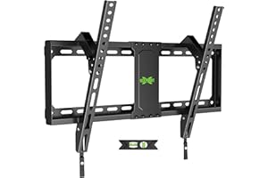 USX MOUNT Tilting TV Wall Mount for Most 37"-90" Flat Curved Screen Television, TV Bracket with Max VESA 600x400mm up to 132lbs, Low Profile Tilt Mount for 16", 24" Stud