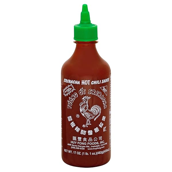 HUY FONG, SRIRACHA HOT CHILI SAUCE, 17 OUNCE BOTTLE
