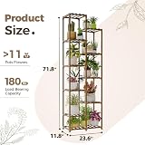 Bamworld Tall Plant Stand 11-Tier Wood Indoor Outdoor Garden Shelf 71.8in view 6