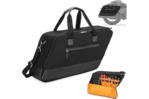 HODRANT Motorcycle Saddlebag Liner Bag, Saddlebag Organizer with Orange Liner, Compatible with Harley Davidson 1993-2022 Touring Road Glide Street Glide Electra Glide Road King Hard Saddlebag, 1 Bag