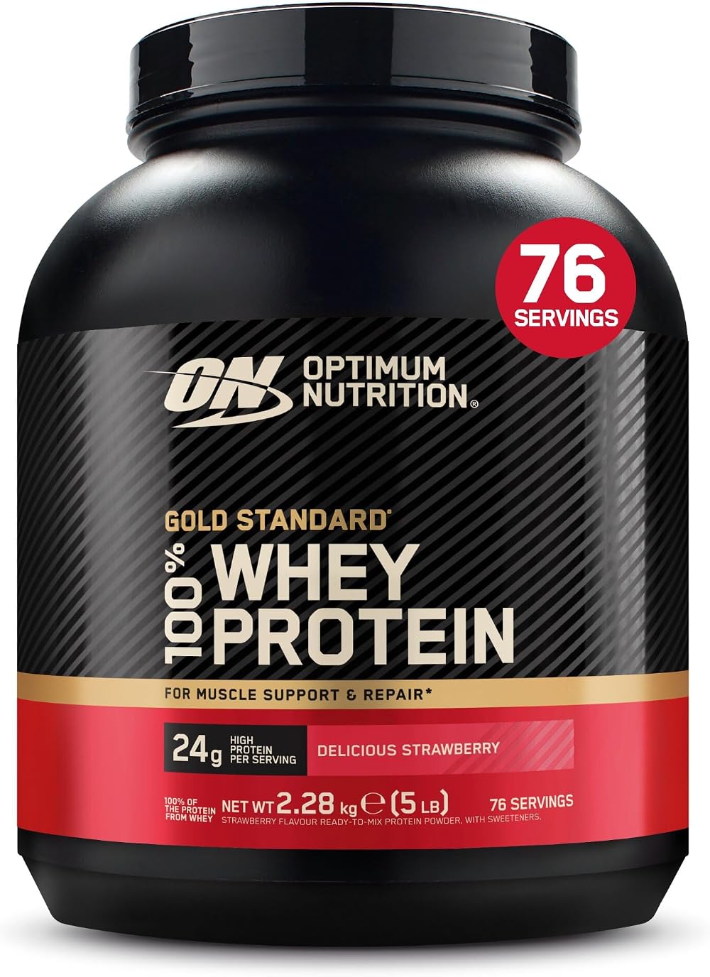 Optimum Nutrition Gold Standard Whey Strawberry 76 Servings 2.28kg
