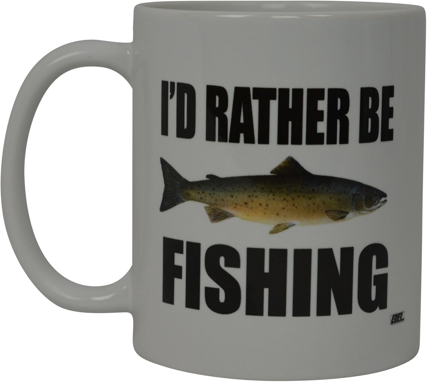 Rogue River Coffee Mug I'D Rather Be Fishing Fish Novelty Cup Great Gift Idea For Men Him Dad Grandpa Fisherman