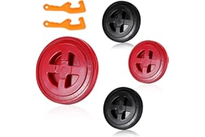 ZAIXIA 4 Pieces 5 Gallon Bucket Lid with Bucket Lid Opener,Plastic Storage Bucket Leak-Proof Screw Seal Lids,Pet Food Storage Container Lid for Home Paint Storage Buckets