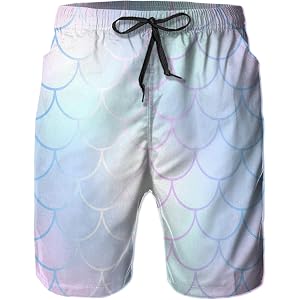 Qiantrading Mens Swim Trunks with Mesh Lining,Quick Dry Board Shorts Beach Pants Swimwear Bathing Suits