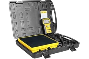 YELLOW JACKET Refrigerant Scale 220 LBS HVAC Freon Scale Ultra-Large LCD Screen High Precision Electronic Refrigerant Charging Weight Scale with Portable Case for Recovery Tanks