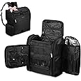 BYOOTIQUE Hairstylist Traveling Bag Hair Tools Travel Backpack Barber Travel Bag Cosmetology Bag Hairdresser Bag for Barber Styling Tools Curling Iron Hair Straightener Salon Barber Shop, Black