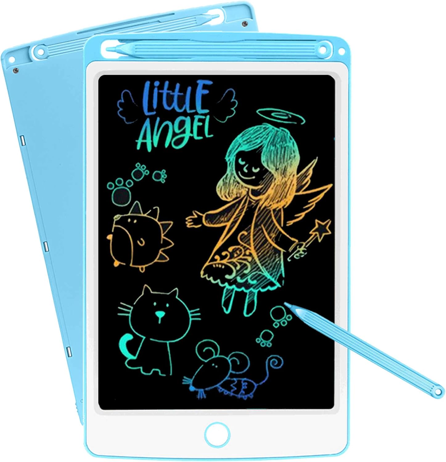 NOBES LCD Drawing Tablet for Kids Colorful Screen, Writing Tablet 10-Inch Erasable Electronic Digital Drawing Pad Doodle Board, Gift for Kids Adults Home School Office (Blue)