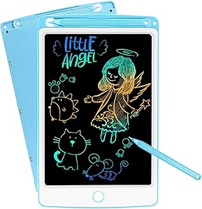 NOBES LCD Drawing Tablet for Kids Colorful Screen, Writing Tablet 10-Inch Erasable Electronic Digital Drawing Pad Doodle Board, Gift for Kids Adults Home School Office (Blue)