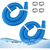 Pool Hose Replacement 1-1/4-Inch for Above Ground Pools - 1.25"*59" Diameter Pool Pump Hoses for Intex Coleman and Bestway Pump, Pool Filter Hose for Filter Pumps (Blue 2pcs)