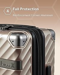 LUGGEX Carry On Luggage 22x14x9 Airline Approved