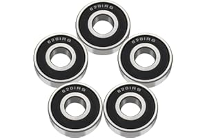 WNOOENG Mini Bike Wheel Bearing Front and Rear 6201RS for Coleman CT100U CC100X KT196 B100 RB100 Baja Doodlebug DB30 79cc 100cc Motovox MBX10 MBX11 Realtre RT100 RT200 Mini Bike Go Kart Parts