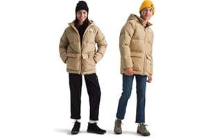 THE NORTH FACE Teen North Down Fleece-Lined Short Parka | 600 Fill Waterfowl Down, Water Repellent, Insulated Hood, & Pockets