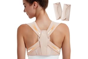 SHAPERKY Posture Corrector for Women and Men: Adjustable & Breathable Upper Back Brace - Posture Support for Sitting Work & Daily Use (Small/Medium)