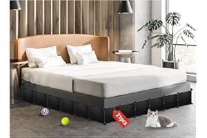 LEICHTEN Professional Under Bed Blocker for Pets, 11.8" Height 248" Length in Total, Multi-Purpose Under Bed Blockers, Underbed Blocker for Pets Fit Queen, King Bed 3 Sides