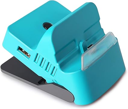 Switch ドック ブルー スタンド スイッチ プレイスタンド 充電スタンド ミニ小型 Usbポート 熱対策 最新システム対応 Lanアダプター ジョイコン プロコン接続でき 日本語説明書付き Hdmi変換 Tvモード テーブルモード Amazon It Elettronica