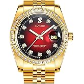 Gosasa Luxury Men's Automatic Watches Fashion Automatic Self Wind Watch | Stainless Steel Gold Wrist Watch ,Calendar Window , Water Resistant ,reloj de hombre automaticos originales