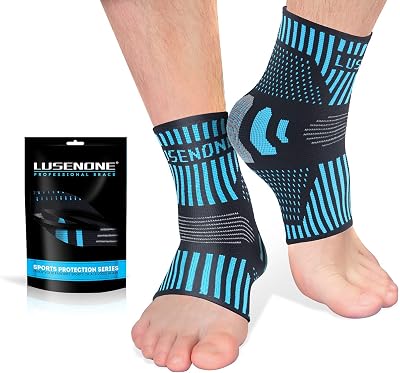 Lusenone Professional Ankle Support Brace 2 Pack Breathable Open Toe