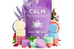 DeckTheHalls 18 Pack Shower Steamers - Shower Bombs with Lavender Mint Rose Coco Sea Grapefruit Natural Fragrance, Self Care & Relaxation Presents for Women and Men - Birthday Presents