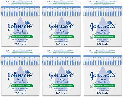 Johnson and Johnson Cotton Buds 200 Pack Six Pack