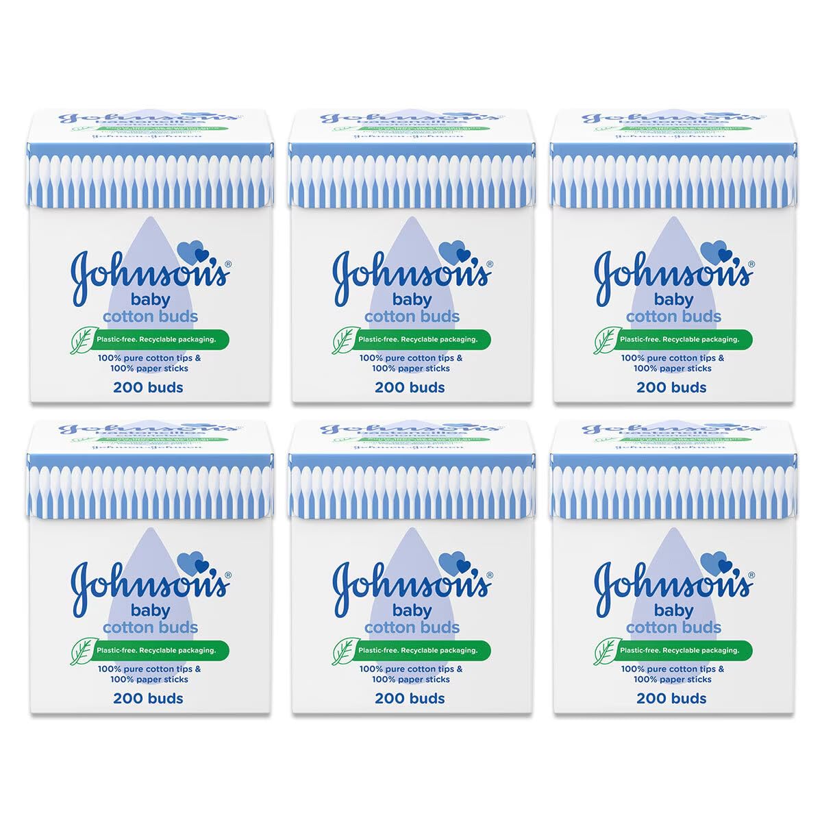 Johnson's Cotton Buds (200 Buds) - Pack of 6