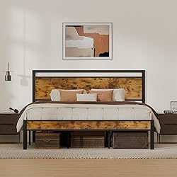 Z-hom Upgraded King Size Bed Frame, Heavy Duty