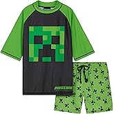 Minecraft Boys 2 Piece Swim Set, Swimming Top and Boys Swim Trunks
