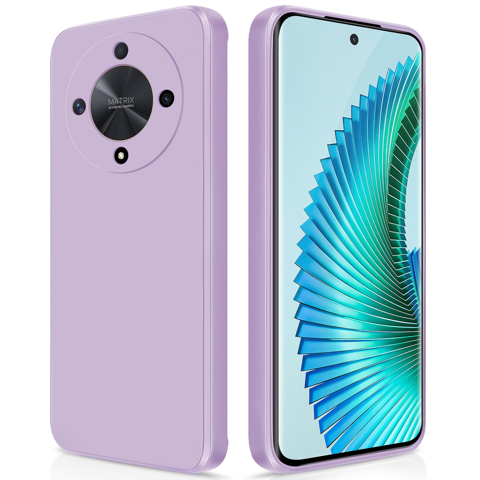 GiiYoon Case Compatible with Honor Magic 6 Lite, Silky-Soft Touch Full-Body Protective Phone Silicone Case, Shockproof Cover with Microfiber Lining, Purple — image 1